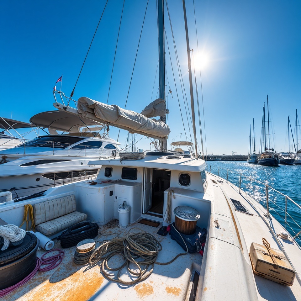 Boat hull before and after detailing